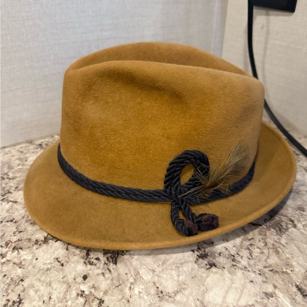 Stylish Tan Fedora Hat trade for ann